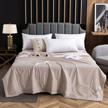 kissdream泰国冰丝乳胶被子原装进口93%天然乳胶夏天可水洗机洗四季凉被空调被芯 B3奶茶色 200*230cm