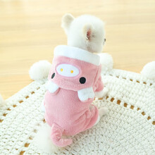 Innopet【秋冬款搞怪变身装】狗狗衣服泰迪秋冬装比熊博美小型犬幼犬小狗帽衫猫咪宠物 （冬季厚款）小猪法兰绒 S(建议3-5斤-背长27-胸围39)