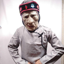 面具男鬼面具万圣节装扮服装死神披风斗篷吸血鬼装扮道具 孟婆面罩