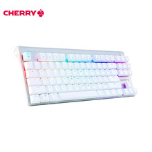 樱桃（CHERRY）MX8.0 G80-3888HYAEU-0 机械键盘 有线键盘 游戏键盘 87键RGB背光  白色 樱桃红轴