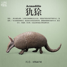 玩模乐野生动物狐狸模型塑料小浣熊松鼠老鼠仿真动物模型儿童过家家玩具 犰狳