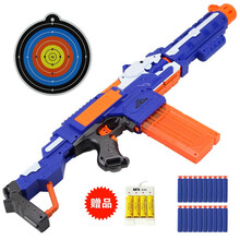 连发带靶电动软弹吸盘枪 安全儿童玩具软弹枪巴雷特男孩热火枪 远射程子软弹枪 标配软弹枪+20软弹+靶子+充电套装