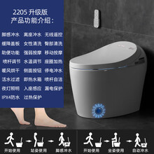 科勒家用脉冲智能马桶全自动翻盖一体式烘干加热妇冲洗电动坐便器 2205B(升级版白色)脚感冲水 305mm