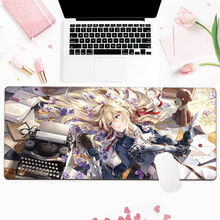 镇魂歌 鼠标垫超大号女生卡通动漫游戏周边二次元可爱加厚锁边网吧键盘垫笔记本个性定制订制办公电脑桌垫 紫罗兰 300x700x4mm