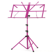 乐谱架带包便携式可折叠升降古筝吉他小提琴谱架二胡曲谱架子 紫架+夹子