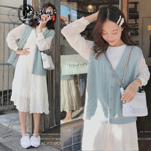 国货之光罗蒙  高端轻奢孕妇秋装套装时尚款外出潮妈两件套春秋款网红洋气高端孕妇连衣裙国潮 白色套装 M