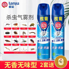 榄菊 杀虫剂 家用气雾剂无香无味室内下水道蟑螂药酒店商用驱虫除害灵民宿喷雾 2瓶