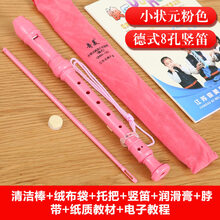 奇美竖笛德式高音小学生用初学者儿童入门笛子乐器 【小状元】8孔 粉色