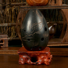 XINXIANGXI 埙乐器大全勋初学者七星八孔土陶陨成人熏入门教材便携式埙古乐器 鱼游濠上款