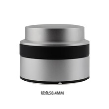 器物集不锈钢压粉器按压式意式咖啡机手柄填压器实心压粉锤子布粉器58MM 银色按压式58mm