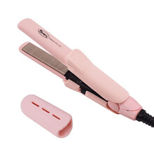 Deogra 迷你夹板 小型便携 卷直两用直发拉直板夹  卷发棒  负离子 进口机芯陶瓷 不伤发 樱花粉 （升级版）纳米丝铝板配硅胶保护套