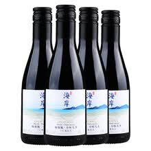 国产红酒 187毫升小酒版 13.5度中粮蓬莱产区长城海岸梅鹿辄·小味儿多干红葡萄酒 四支装（187mL*4瓶）