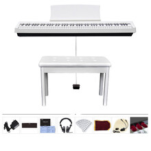 KAWAI卡哇伊卡瓦依钢琴ES110钢琴88键重锤卡哇伊数码初学者升级玉阙 es110白色单踏板+双人琴凳