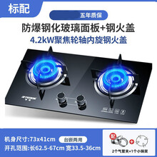 半球燃气灶台式嵌入式煤气灶双灶家用天然气液化气炉具节能猛火灶 标配聚焦轮轴旋风强火盖【钢化玻璃】 液化气
