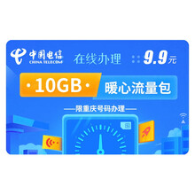 中国电信重庆电信手机流量在线充值暖心包10G通用流量（5天）