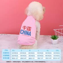 夏天小狗狗衣服小型犬泰迪比熊薄款猫咪幼犬宠物背心夏装春秋装 粉色中国 XS(建议1-2斤)