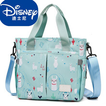 迪士尼妈咪包手提小号中号婴儿外出包单肩斜挎妈妈包轻便便携时尚母婴包 湖蓝