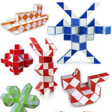 潮流新款百变魔尺24段36/48/60/72/96/240节大号儿童幼儿园魔方条益智玩具 192段魔尺（送教程+配件）