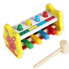 幼儿园木制玩具打击飞人儿童益智玩具儿童亲子玩具幼儿早教