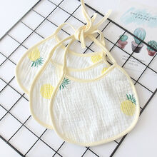新生婴儿围嘴口水巾小孩宝宝夏幼儿吃饭0-1-3岁棉绑带儿童饭兜 纯棉围嘴绑带(0-3岁) 颜色随机3条