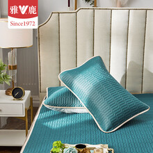 雅鹿 泰国乳胶枕套 夏天乳胶凉席枕头套 墨绿 一只装 48*74cm