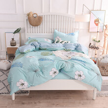 恒源祥家纺 纯棉被套单件1.6m2单双人1.8米床全棉儿童学生宿舍被罩学生宿舍 半夏绿 160x210cm