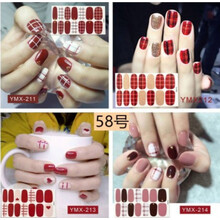 指甲贴纸美甲贴纸全贴3d手指甲贴纸贴片美甲贴纸全贴指甲贴纸指甲贴纸花软甲片. 58号