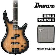 IBANEZ日本品牌依班娜GSR200SM电贝司低音BASS电贝斯带前级驱动 GSR200SM+Fender RUMBLE 15