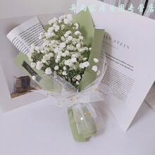 漯岚优品向日葵玫瑰满天星干花花束永生花送同学闺蜜女友生日花束毕业花束 小束白色满天星花束