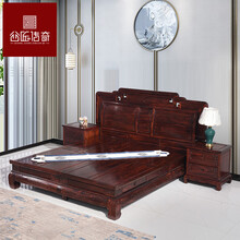 公匠传奇红木家具 印尼黑酸枝(学名:阔叶黄檀）实木床卧室国色天香双人床婚床1.8米2米大床 1.8米大床