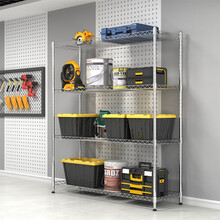 中伟货架不锈钢超市仓库货架展示架储物架简易收纳架置物架可移动定制款1822*533*2000mm*4层不含轮