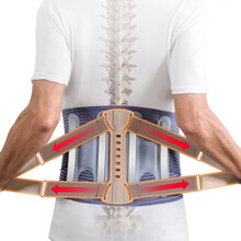 汉迈护腰带自发热保暖腰间盘突出腰脱牵引器男女腰肌劳损护具腰疼医用腰封腰托腰围 升级版 XL
