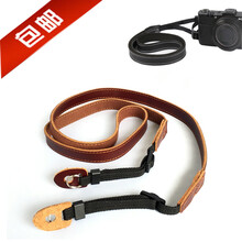 微单A6500 A6300 RX100背带徕卡Q D-LUX 7 T TYP119肩带 深棕色 送相机布
