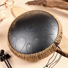 hluru鲁儒华蜀空灵鼓色空鼓忘忧鼓玄空鼓钢舌鼓无忧鼓空明鼓12寸15音13音初学者儿童成人专业 15音【花银色】+伴奏+海量曲谱+视频教学