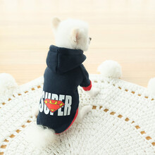 InnoPet狗狗衣服秋冬装带帽两脚猫咪泰迪比熊博美小型犬幼犬法斗柯基小狗宠物秋冬 （秋冬）带帽超超狗 L(建议7-10斤背长34胸围50)