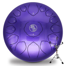 聆动空灵鼓15音无忧忘忧色空鼓手碟钢舌鼓成人儿童初学者专业级14寸西洋打击乐器 14寸15音贵族紫+鼓架