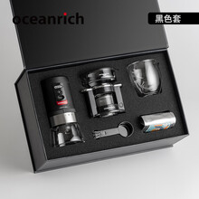 oceanrich欧新力奇自动滴滤式手冲咖啡机电动磨豆机研磨套装礼盒 黑色套装