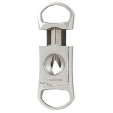 CIGARISM 雪茄主义 砂银锌合金V剪雪茄剪刀 礼盒包装 砂银