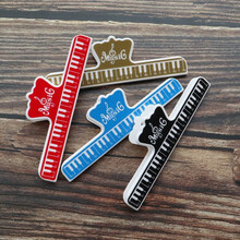 阿萨斯 钢琴谱夹子乐谱夹书夹子谱夹音符夹子曲谱夹琴谱夹黑红蓝色