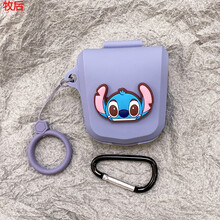 牧后 耳机套适用于漫步者HECATE GM4无线蓝牙耳机保护套潮牌蝙蝠侠防摔硅胶保护壳 蓝灰+史迪仔+绳圈