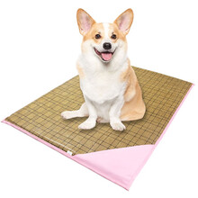 贝尼宠 狗窝夏季 大型犬狗垫子 狗狗凉席小型犬中型犬通用猫狗窝 狗垫子凉席粉色橙色随机35斤内L