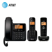 AT&T EL34109CN数字无绳子母机家用办公电话机 有线多子机固定老人机 34109黑+1047-0白一拖二