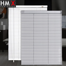 好梦星 百叶窗帘加厚铝合金遮光遮阳防水升降窗帘 办公室卧室卫生间客厅厨房浴室飘窗百叶窗免打孔定制 【标准经典款】亮光片 拉绳转棒款（每平方）