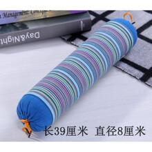 恬景 颈椎枕修复颈椎专用圆柱护颈椎修复脊椎睡眠按摩枕头单人荞麦枕芯 蓝色圆枕 荞麦