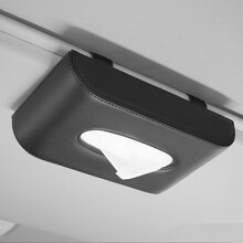 适用于车载纸巾盒挂式遮阳板汽车用品天窗抽纸盒多功能创意座式纸巾盒 黑色 英菲尼迪标