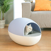 【红外感应升级款】猫蛋Pet Manager全自动猫砂盆电动猫厕所智能清理铲屎机猫咪猫沙盆 专用猫砂 全自动猫砂盆-蓝白拼色