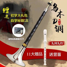 乌木黑檀唢呐红木唢呐成人初学者唢呐乐器民族乐器全套喇叭抖音同款 红木D调白碗+10礼品+竖笛