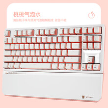 黑峡谷 X3无线机械键盘 2.4G键盘 有线键盘 游戏键盘 87键 白色背光 凯华升级BOX轴体 桃桃气泡水 天空蓝