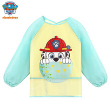 汪汪队立大功 宝宝吃饭罩衣 婴儿围兜 卡通围嘴儿童饭兜防水画画反穿衣 PA970  110 (适合3-6岁)