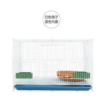 兔笼兔子笼荷兰猪笼子松鼠笼笼兔窝兔笼子特大号家用宠物笼 中号基础套餐50*33*33白色